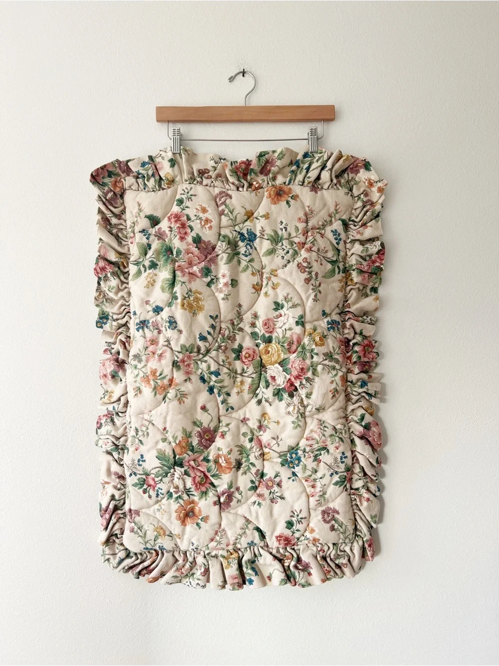 VINTAGE | Heavy Weight Floral Ruffle Pillow Covers | Standard